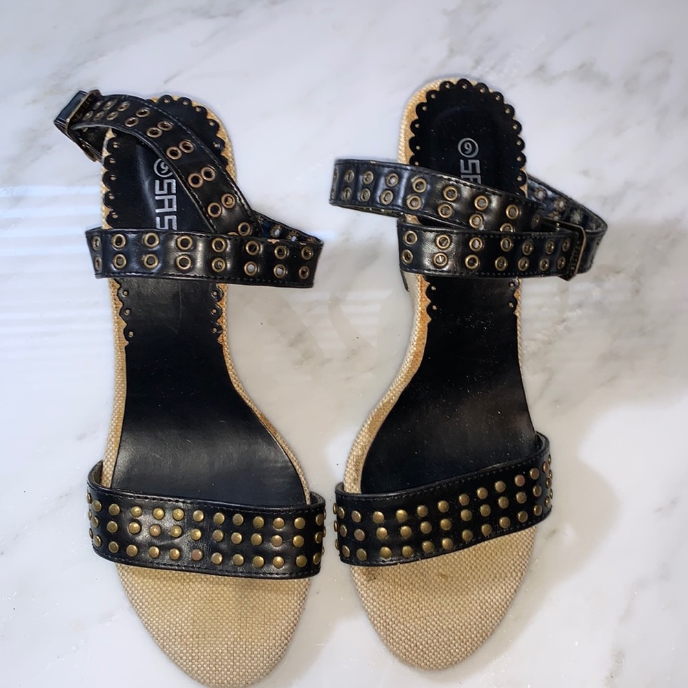 Sashu Crisscross Wedge Brown & Tan Size 6